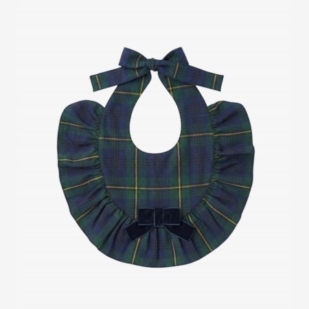 Blue and green checkered bib