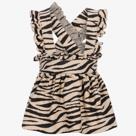 Zebra print skirt with straps