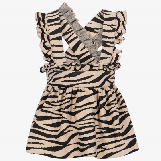 Zebra print skirt with straps
