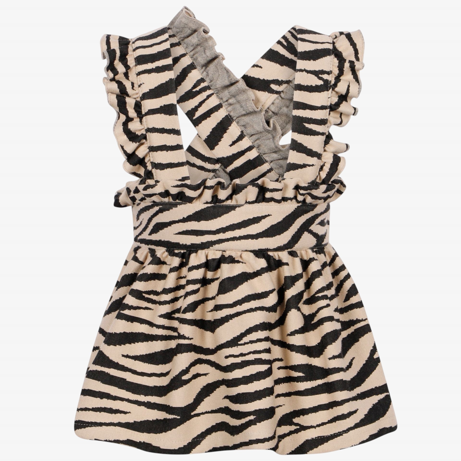 Saia com alças zebra