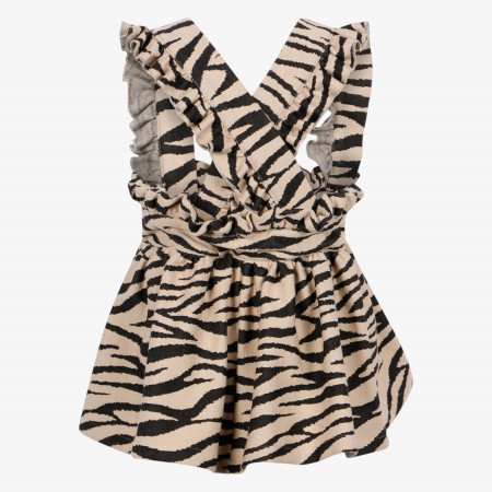 Zebra print skirt with straps