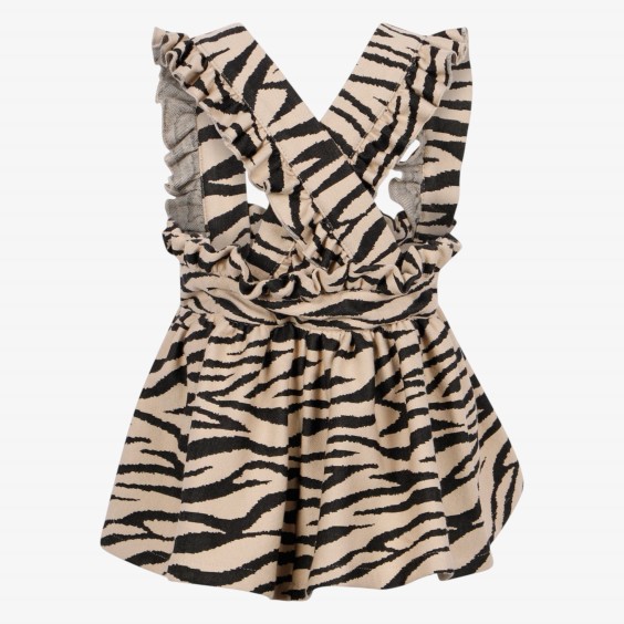Zebra print skirt with straps
