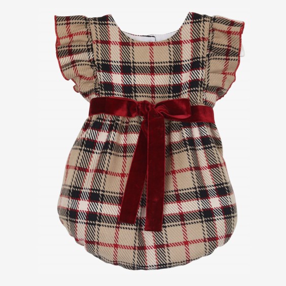 Cream plaid romper Cream plaid romper