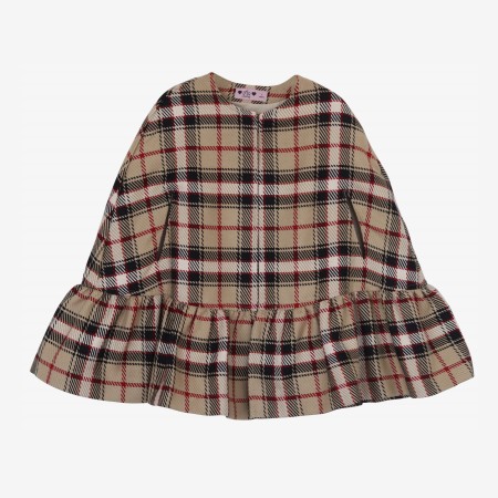 Cream checkered cape Cream checkered cape