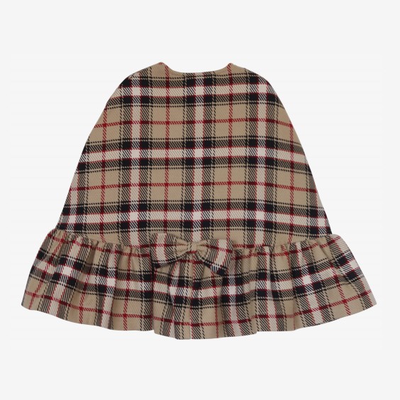 Cream checkered cape