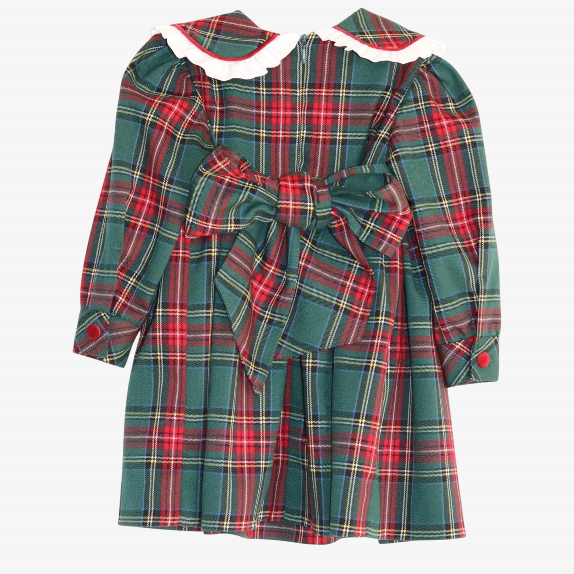Green plaid dress