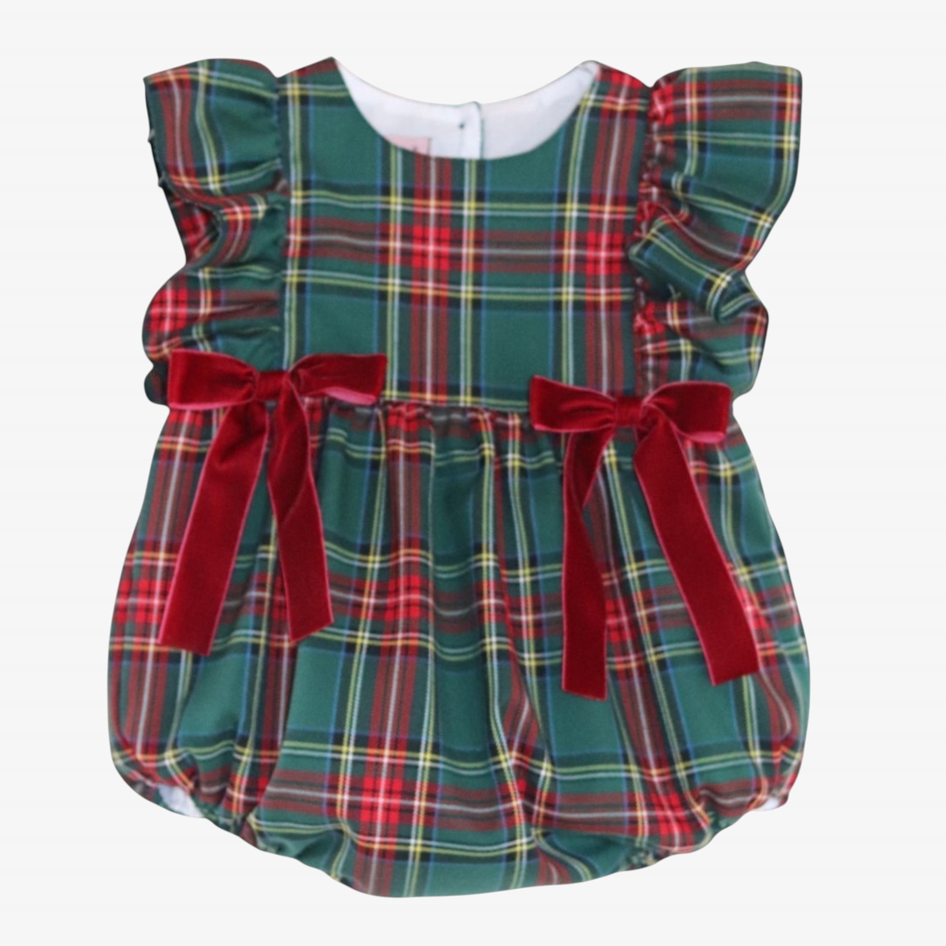 Barboteuse tartan vert