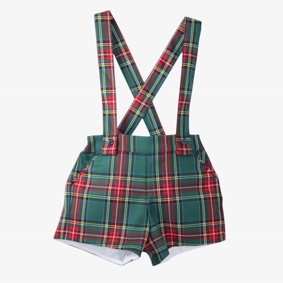 Boy's green checkered shorts Boy's green checkered shorts