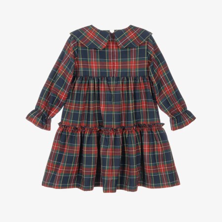 Robe à carreaux bleus et bordeaux Robe à carreaux bleus et bordeaux