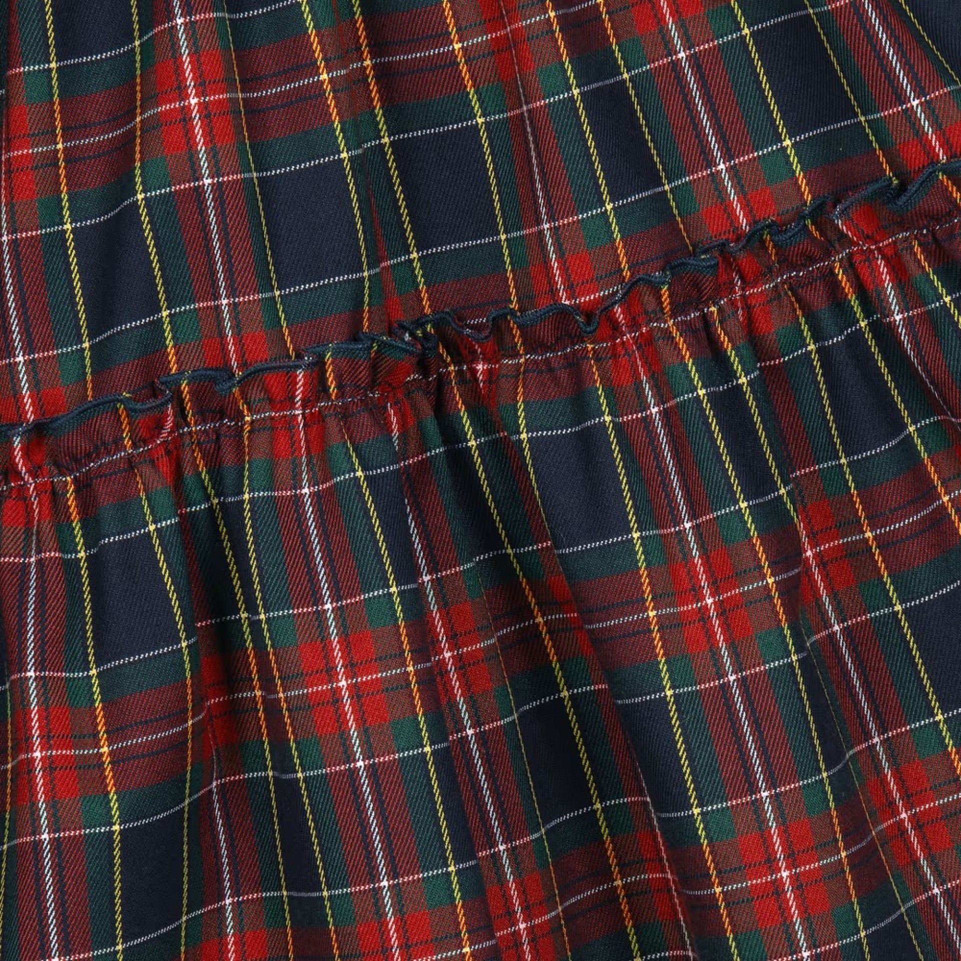 Blue and burgundy plaid dress