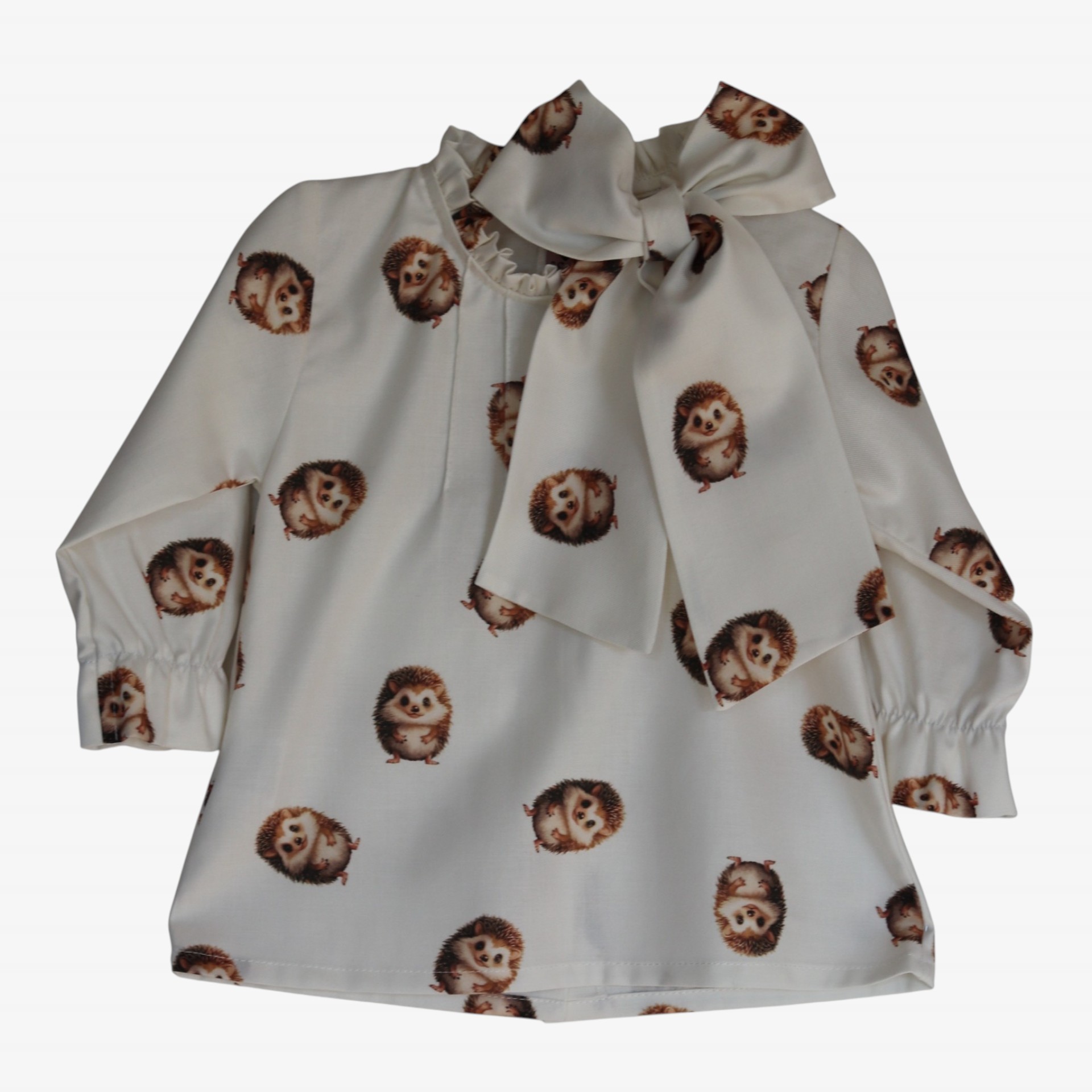 Hedgehog blouse with bow