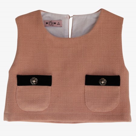 Blouse en tweed saumon Blouse en tweed saumon