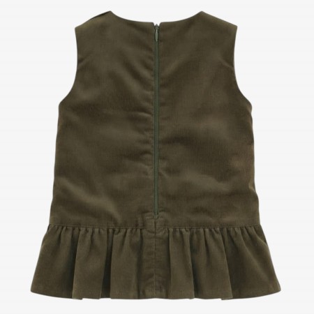 robe en velours c�tel� vert