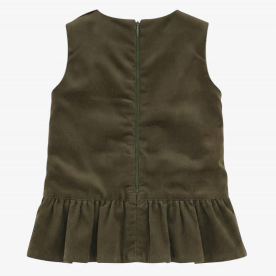 robe en velours côtelé vert
