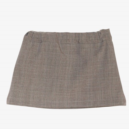 Brown plaid skirt with pockets