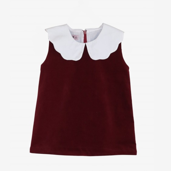 Robe bordeaux à col