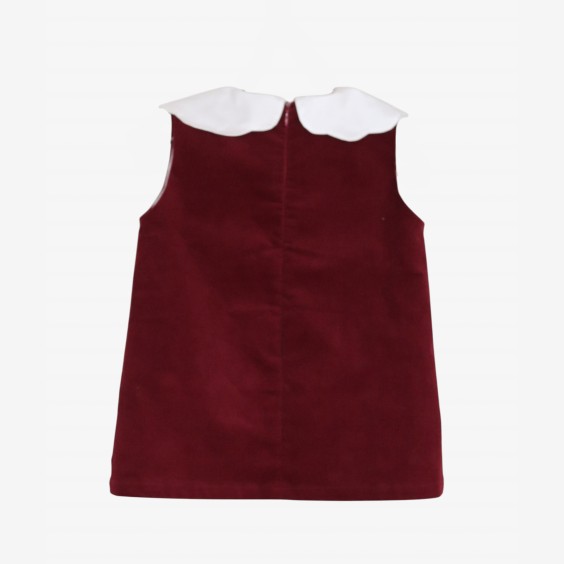 Robe bordeaux à col