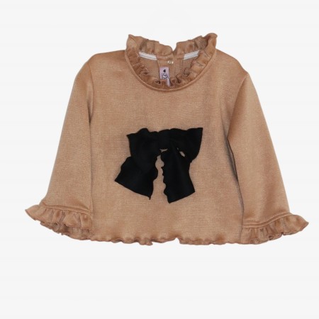 Camel Jumper with black bow