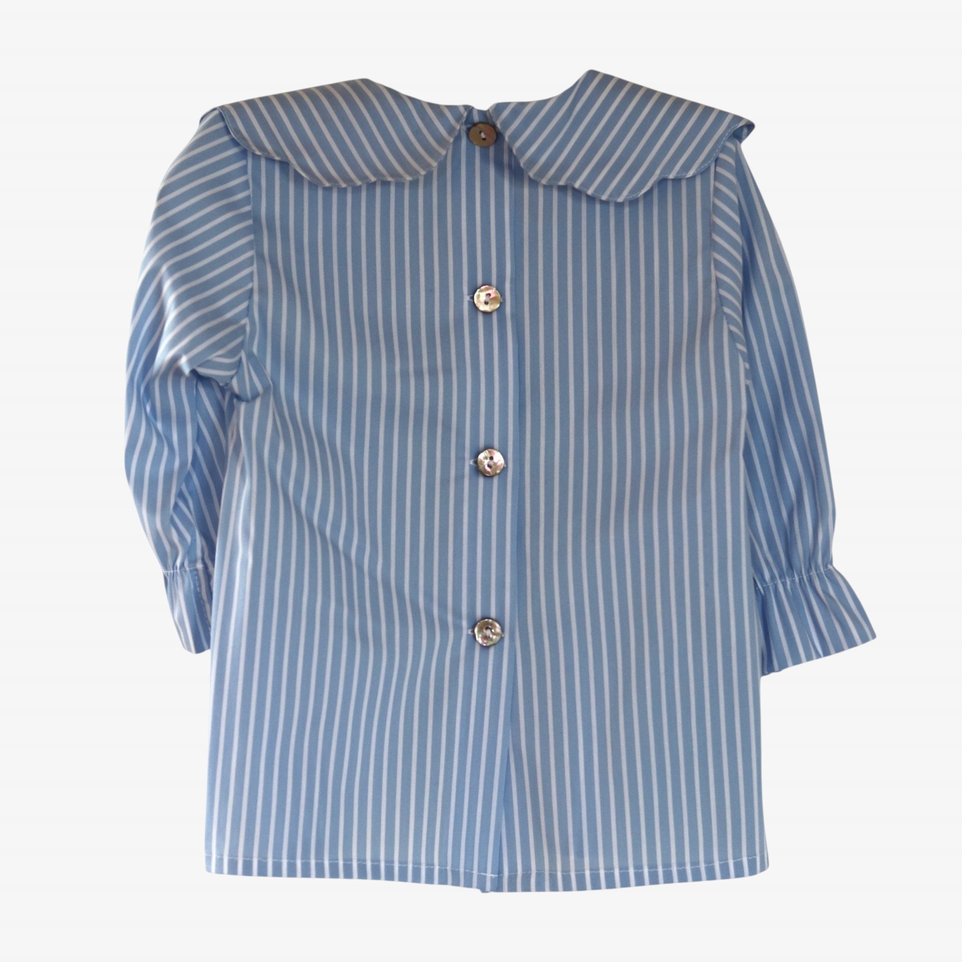 Blue striped blouse with collar