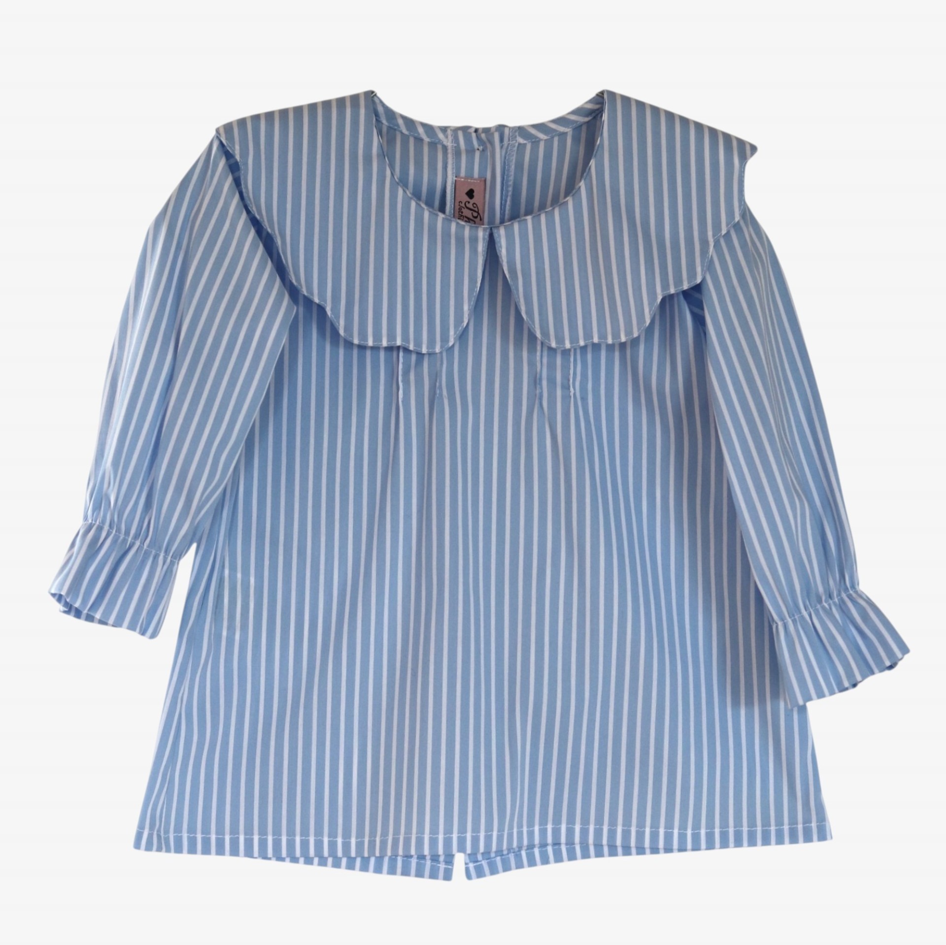 Blue striped blouse with collar