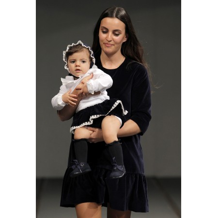 Navy blue velvet Bloomer