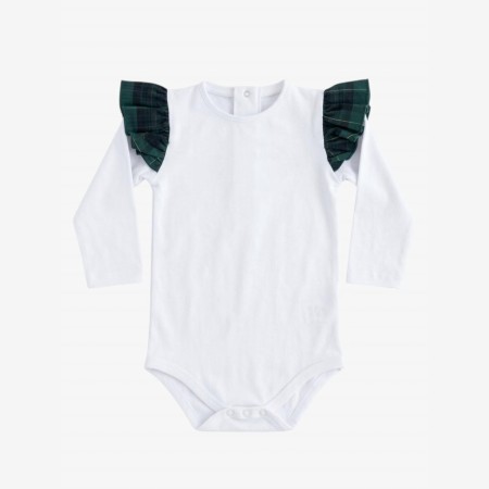 Body/T-shirt � volants � carreaux