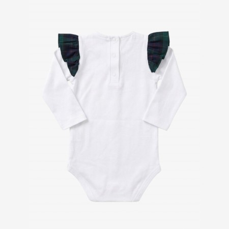 Body/T-shirt � volants � carreaux