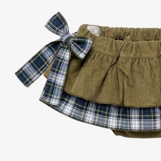 Bloomer en velours c�tel� vert