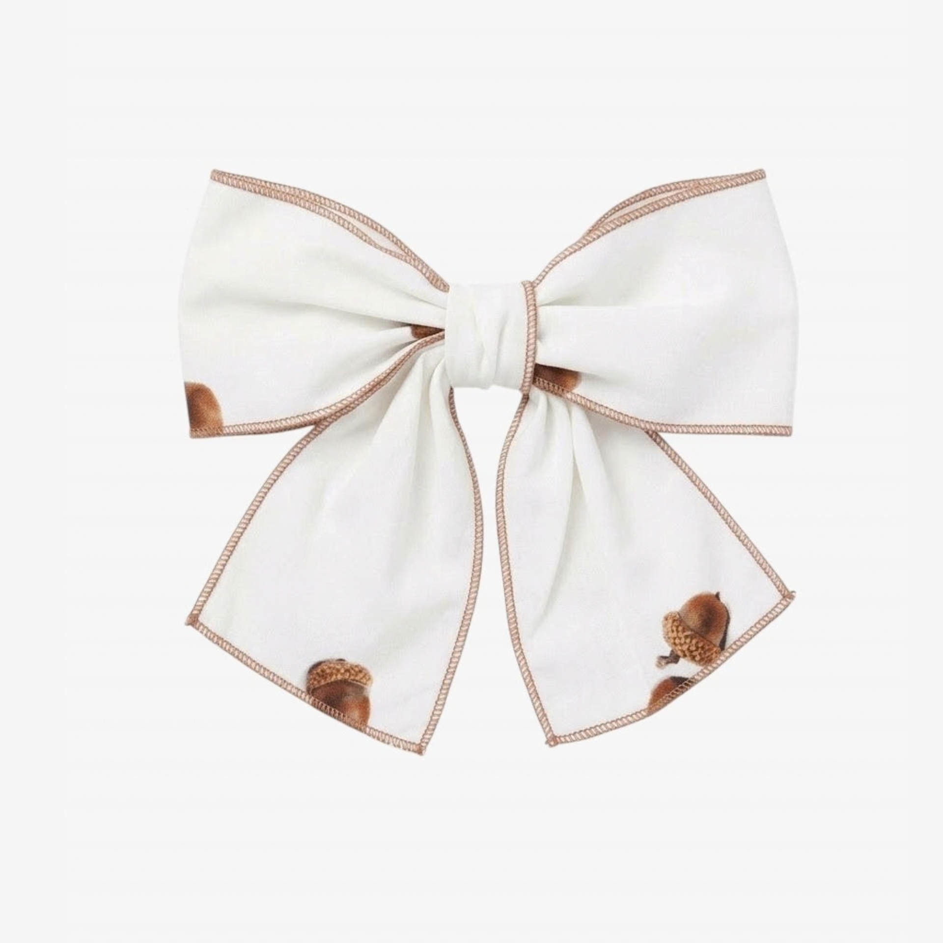 Hair bow with acorns