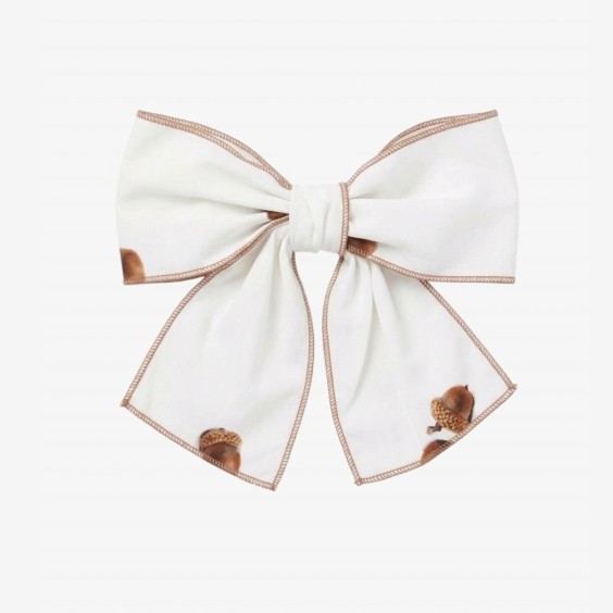 Hair bow with acorns