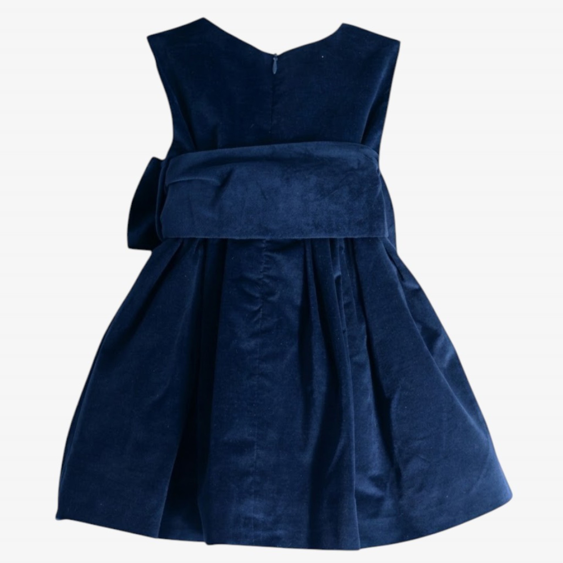 Vestido veludo azul marinho