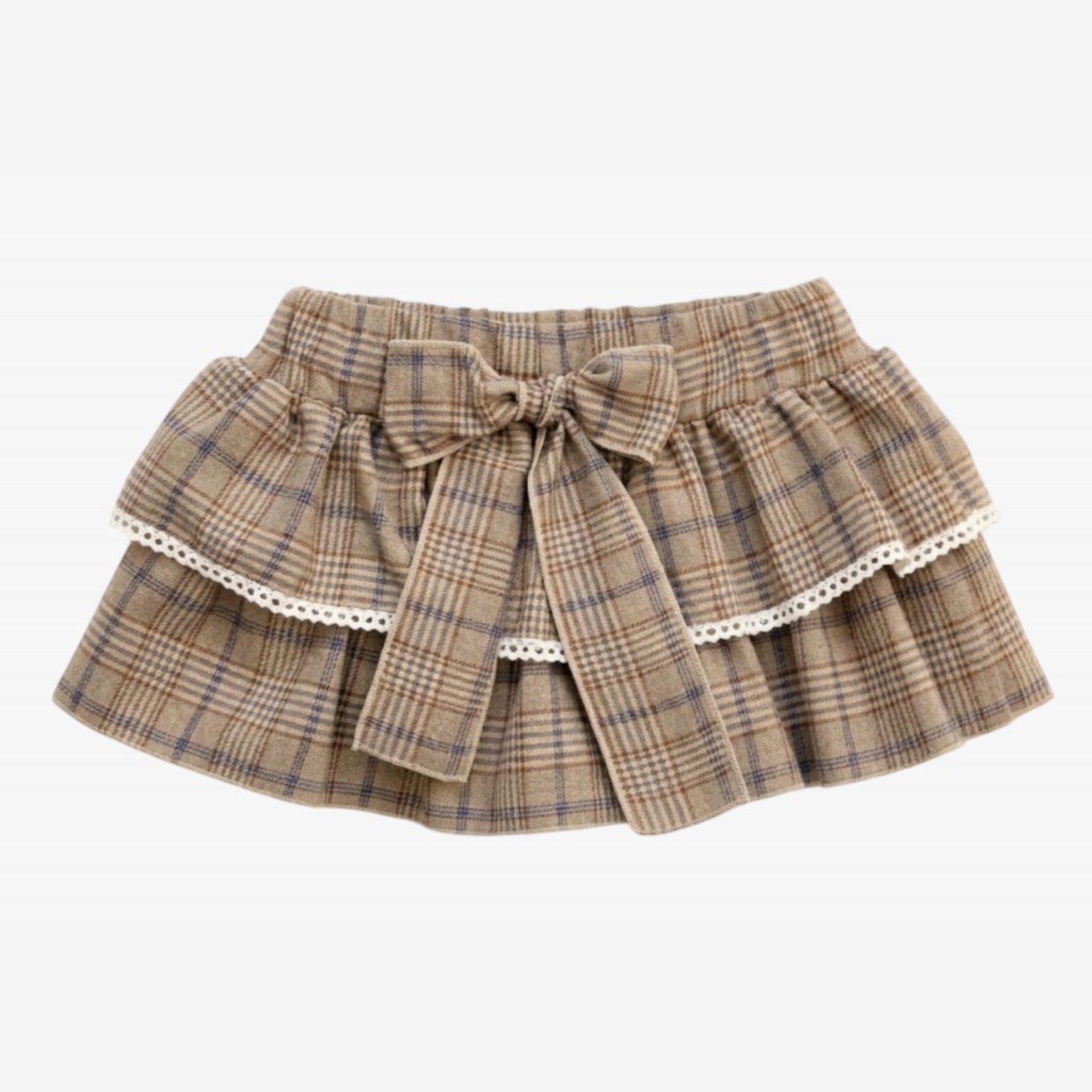 Brown plaid skort