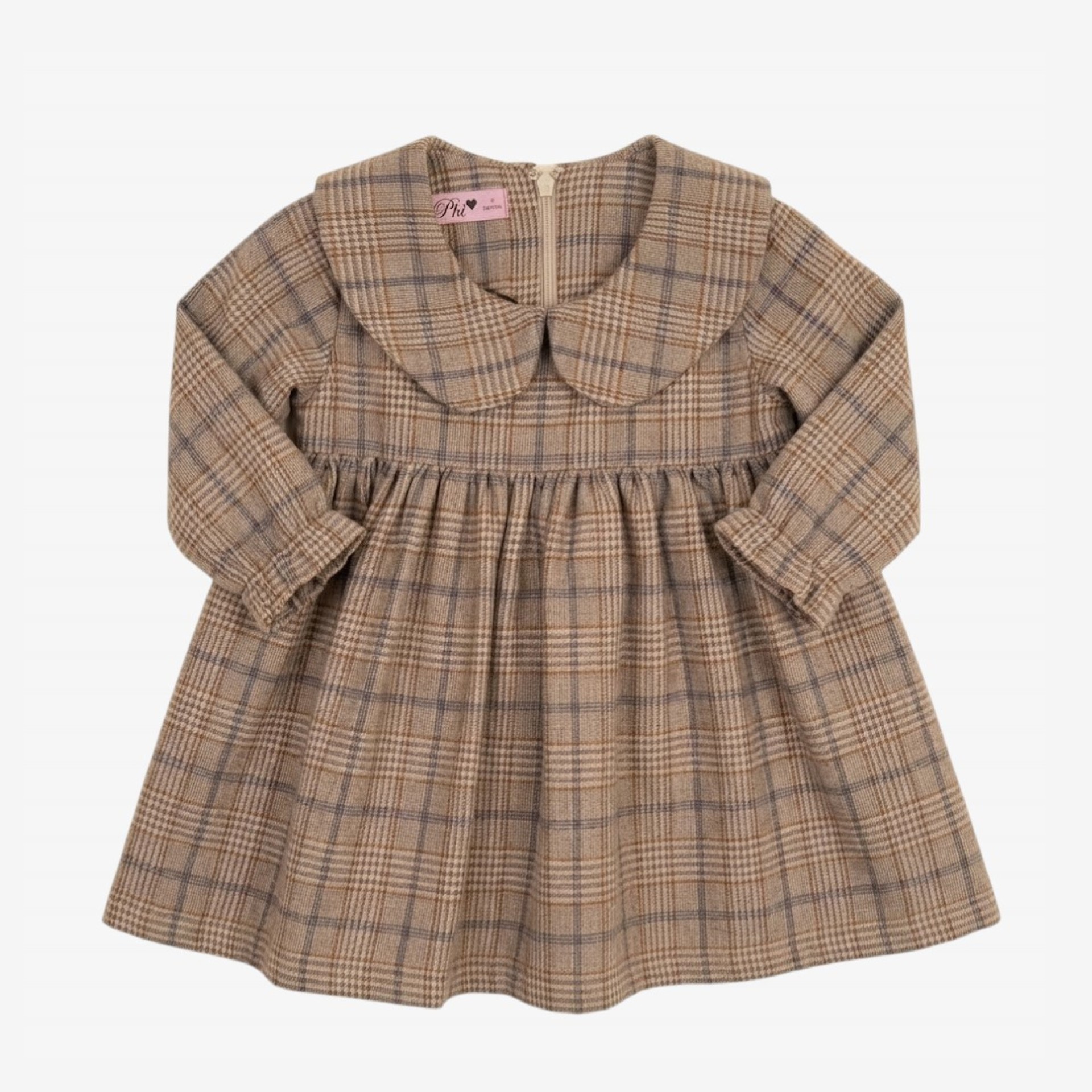 Brown plaid dress