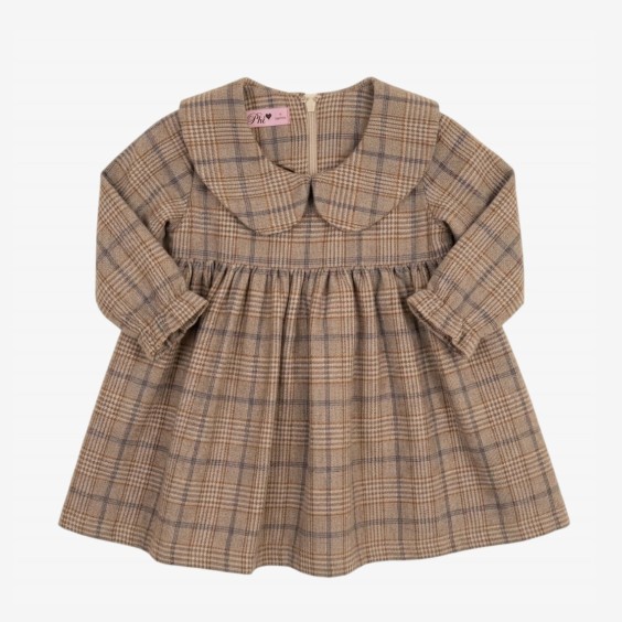 Brown plaid dress