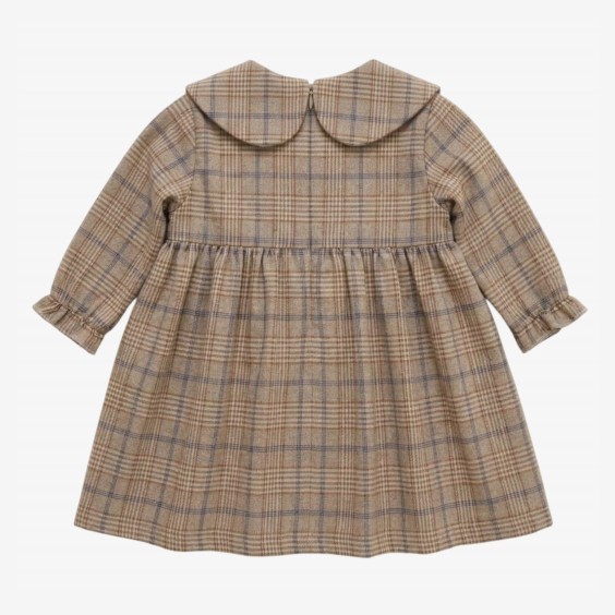 Brown plaid dress
