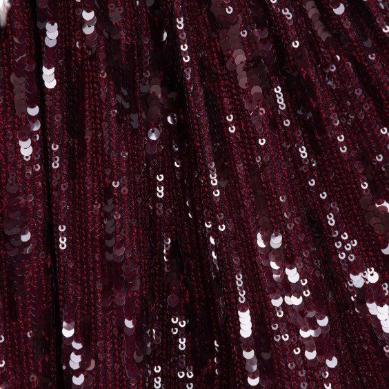 Robe bordeaux à sequins et nœuds