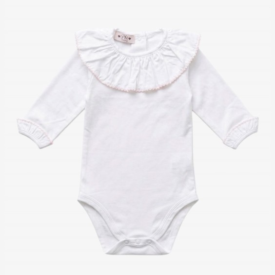 Body / T-shirt collar with pink picket Body / T-shirt collar with pink picket