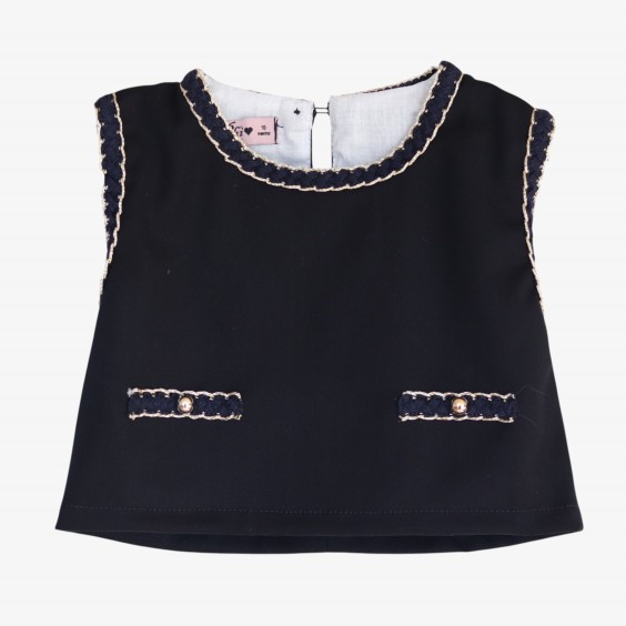 Blue blouse with gold trim