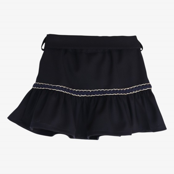 Jupe bleue � bordure dor�e