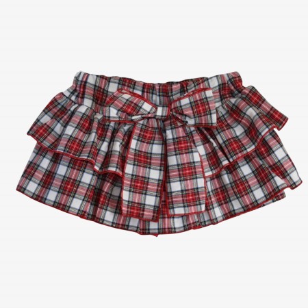 Saia-cal��o xadrez vermelho